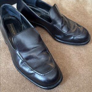 VNTG Donna Karan handbraided loafer in shiny calf